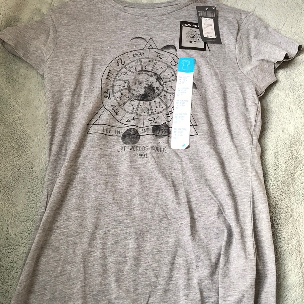 Gray printed top